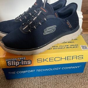 Skechers Men’s Navy Slip-On Athletic Sneakers - Extra Wide Fit